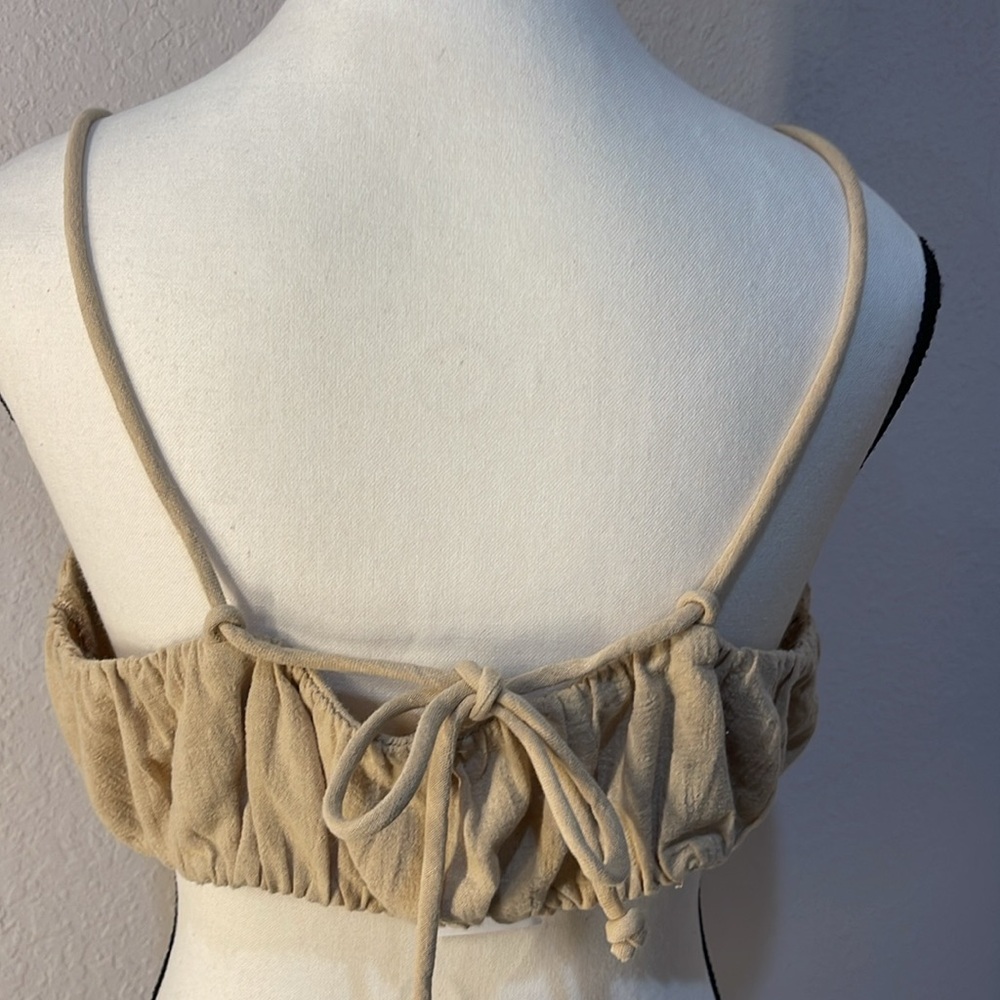 FREE People Ethereal Cream Boho Cropped Top New With Tags Size Medium - Picture 5 of 9